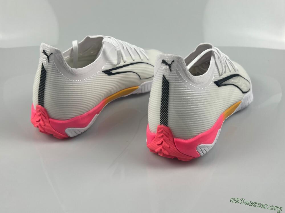 Puma Ultra Ultimate TF Football Shoes - White/Black/Yellow/Pink