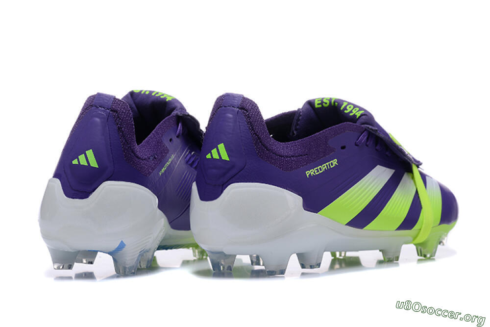 Adidas Predator Elite Foldover Tongue FG Football Boots - Purple/Yellow/White 6