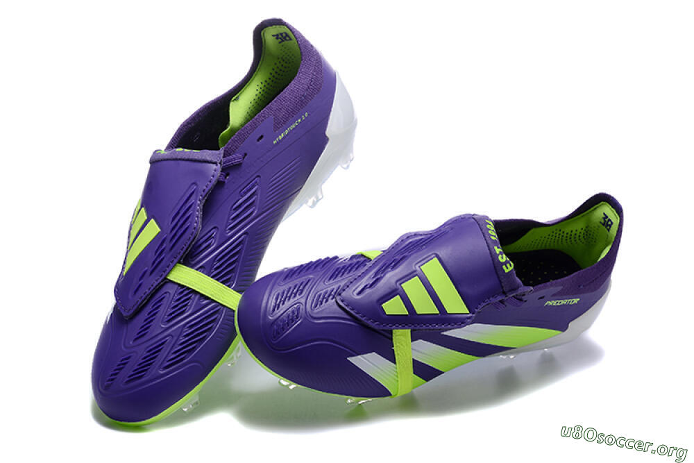 Adidas Predator Elite Foldover Tongue FG Football Boots - Purple/Yellow/White 0