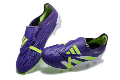 Adidas Predator Elite Foldover Tongue FG Football Boots - Purple/Yellow/White