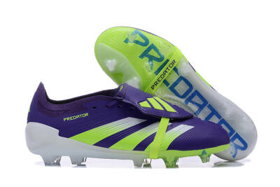 Adidas Predator Elite Foldover Tongue FG Football Boots - Purple/Yellow/White
