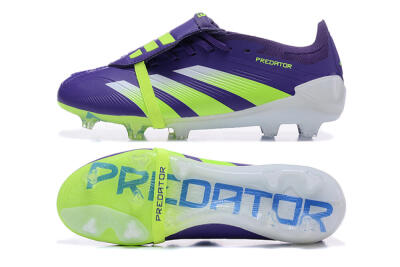 Adidas Predator Elite Foldover Tongue FG Football Boots - Purple/Yellow/White