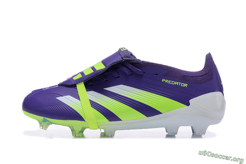 Adidas Predator Elite Foldover Tongue FG Football Boots - Purple/Yellow/White 3
