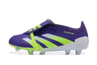 Adidas Predator Elite Foldover Tongue FG Football Boots - Purple/Yellow/White