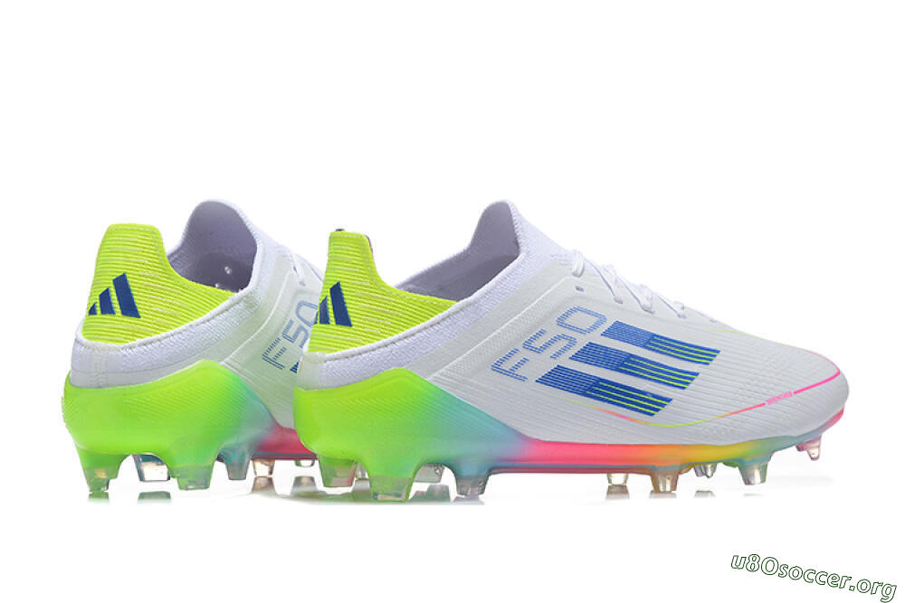 Adidas F50 Elite FG Football Boots - White/Blue/Yellow/Pink 6