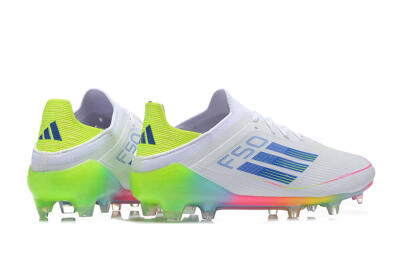 Adidas F50 Elite FG Football Boots - White/Blue/Yellow/Pink