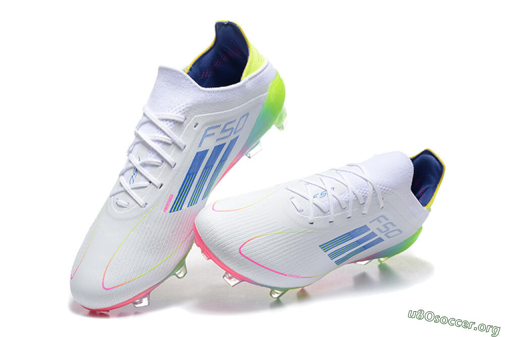 Adidas F50 Elite FG Football Boots - White/Blue/Yellow/Pink 0