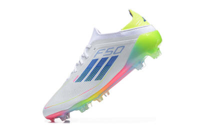 Adidas F50 Elite FG Football Boots - White/Blue/Yellow/Pink
