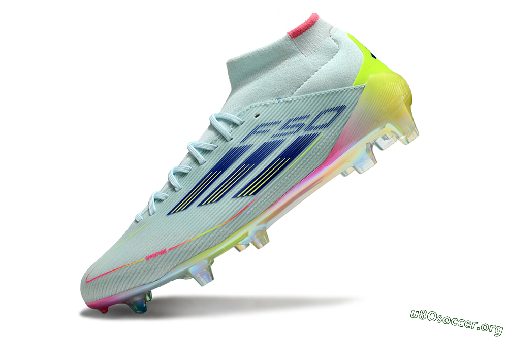 Adidas F50 Elite Mid FG Football Boots - Jade/Yellow/Pink/Gold 5