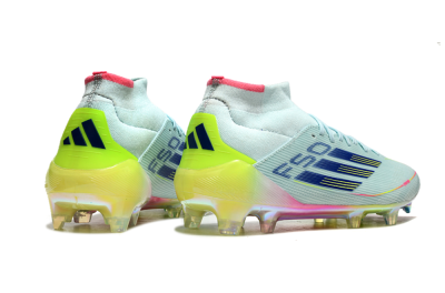 Adidas F50 Elite Mid FG Football Boots - Jade/Yellow/Pink/Gold