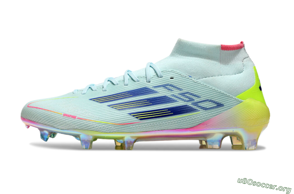 Adidas F50 Elite Mid FG Football Boots - Jade/Yellow/Pink/Gold 3