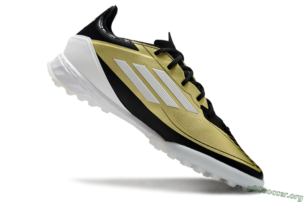 Adidas F50 Pro TF Football Shoes - Gold/White/Black 4