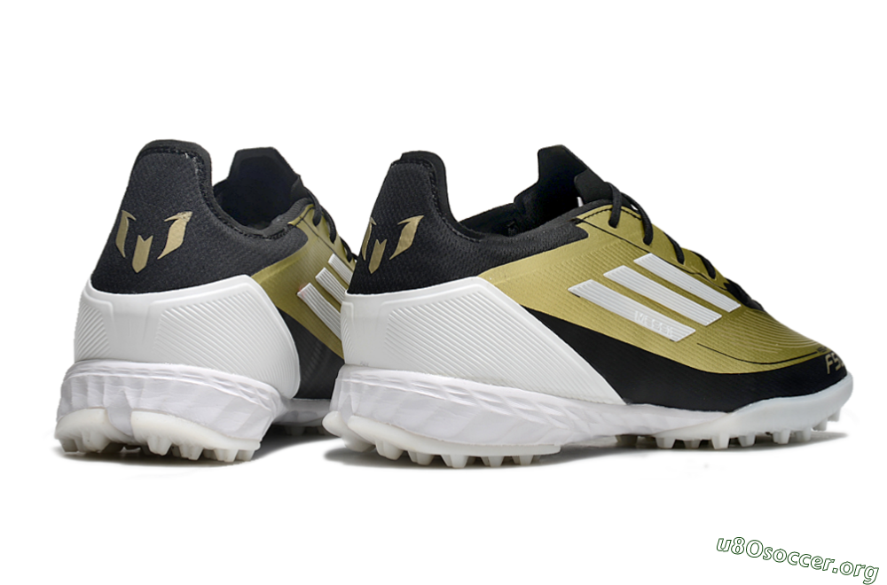 Adidas F50 Pro TF Football Shoes - Gold/White/Black 6