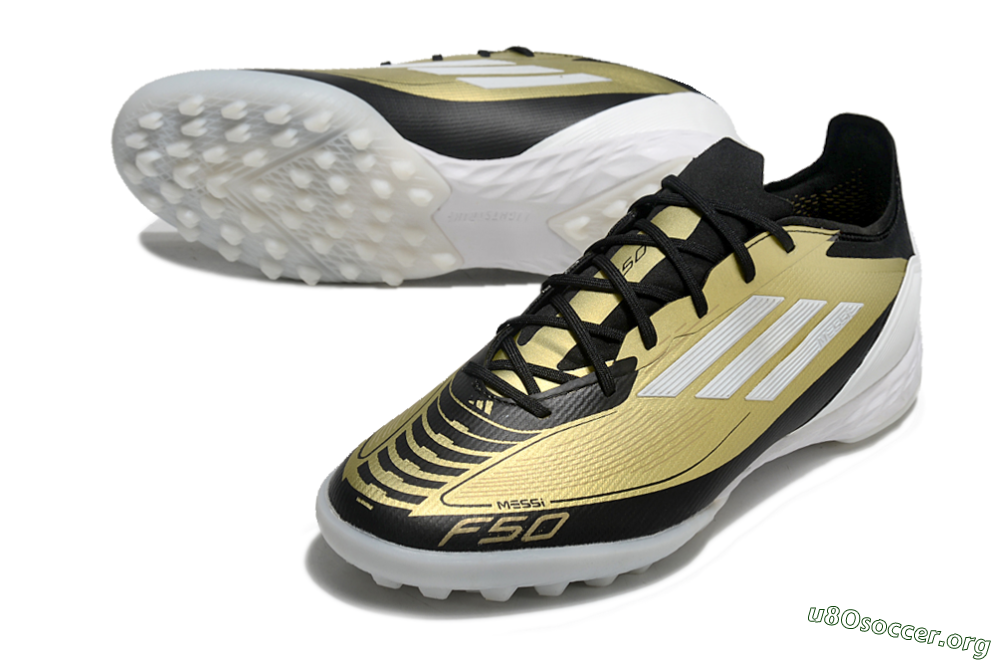 Adidas F50 Pro TF Football Shoes - Gold/White/Black 0