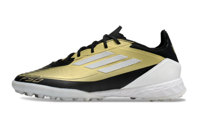 Adidas F50 Pro TF Football Shoes - Gold/White/Black