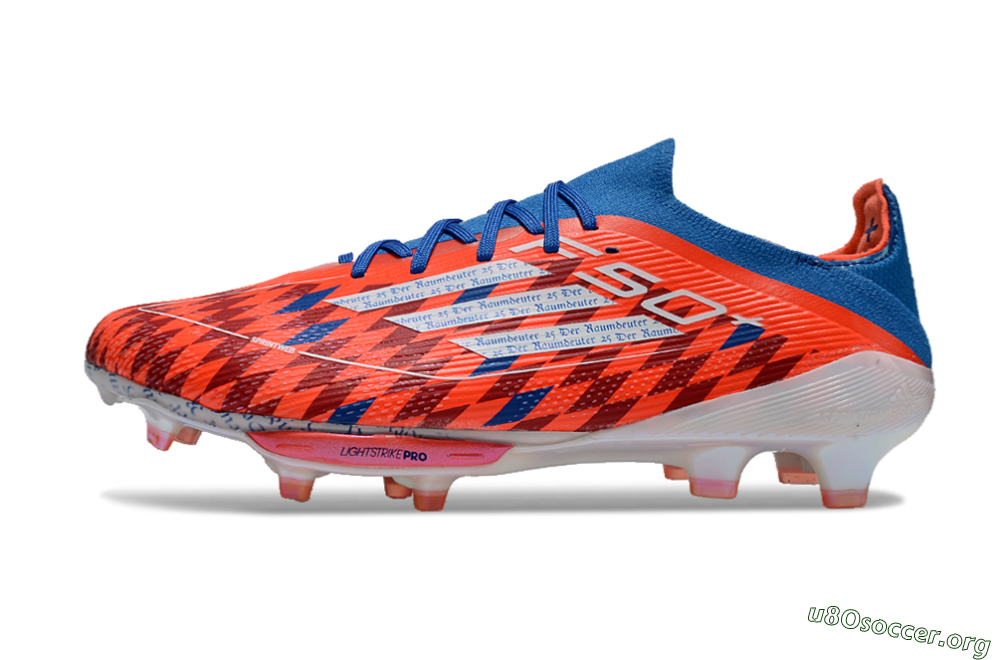 Adidas F50+ Lightstrike Elite FG Football Boots - Red/Blue/White 3
