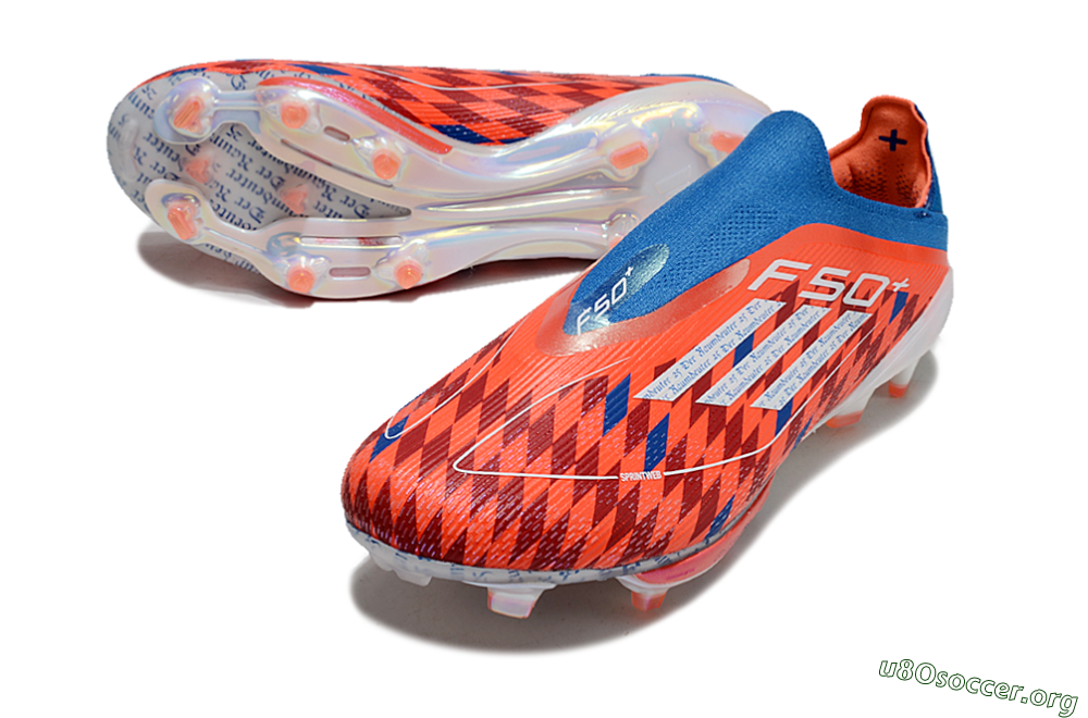 Adidas F50+ Lightstrike Elite Laceless FG Football Boots - Red/Blue/White 0