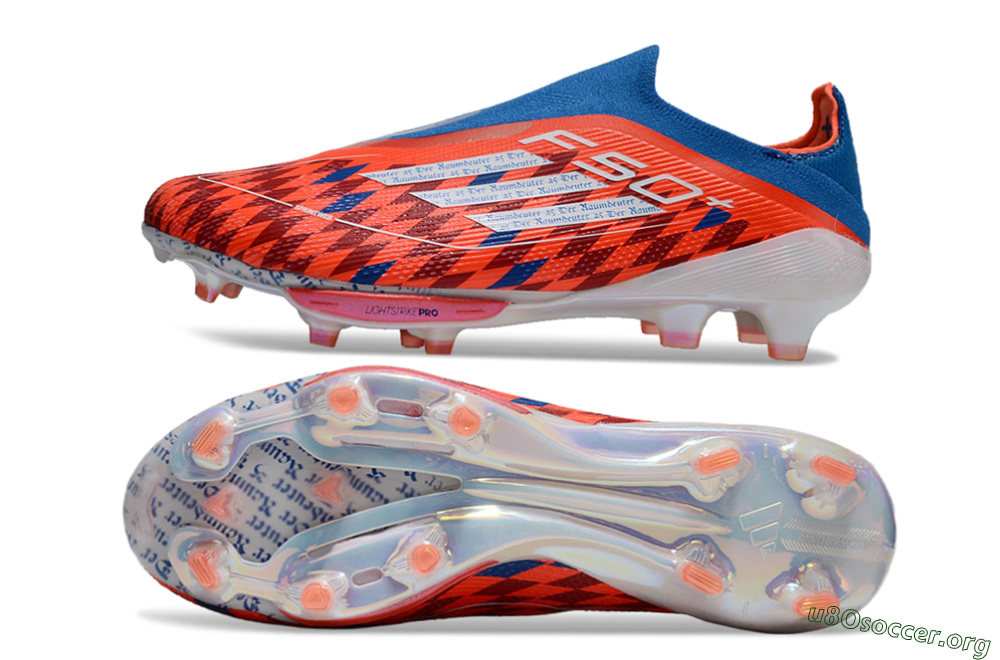 Adidas F50+ Lightstrike Elite Laceless FG Football Boots - Red/Blue/White 1