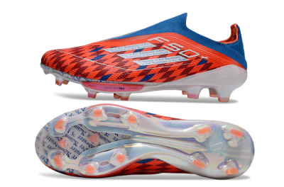 Adidas F50+ Lightstrike Elite Laceless FG Football Boots - Red/Blue/White