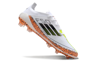 Adidas F50 Elite FG Football Boots - White/Black/Leopard/Yellow