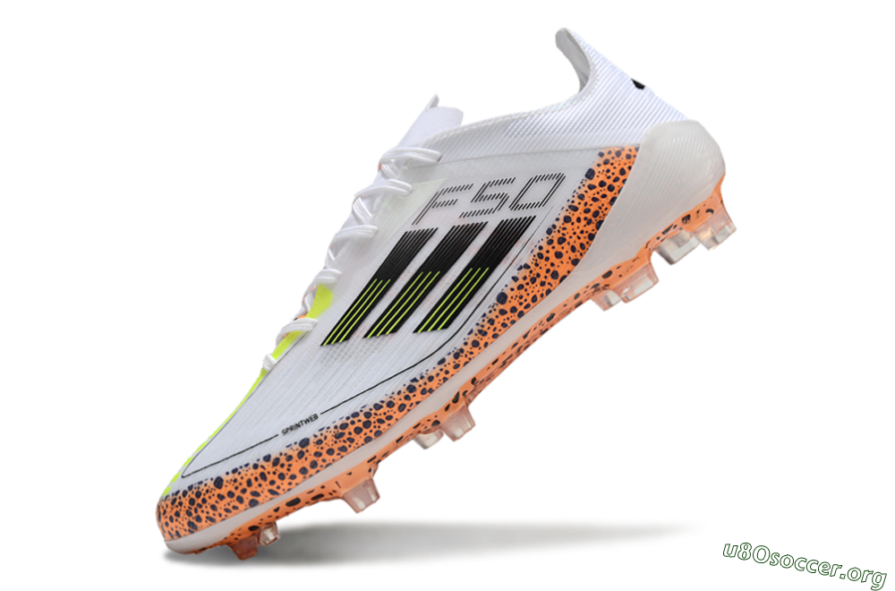 Adidas F50 Elite FG Football Boots - White/Black/Leopard/Yellow 5