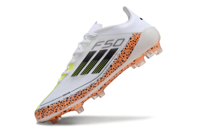 Adidas F50 Elite FG Football Boots - White/Black/Leopard/Yellow