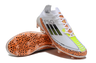 Adidas F50 Elite FG Football Boots - White/Black/Leopard/Yellow