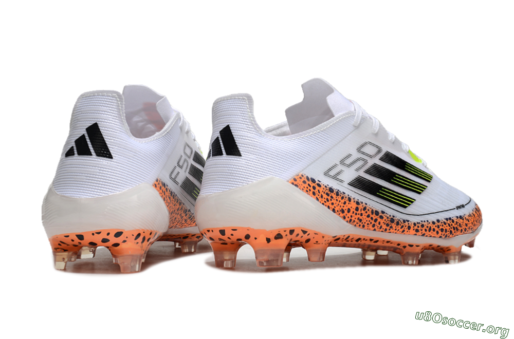 Adidas F50 Elite FG Football Boots - White/Black/Leopard/Yellow 6