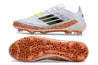 Adidas F50 Elite FG Football Boots - White/Black/Leopard/Yellow