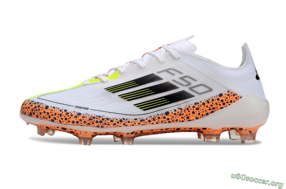 Adidas F50 Elite FG Football Boots - White/Black/Leopard/Yellow 3
