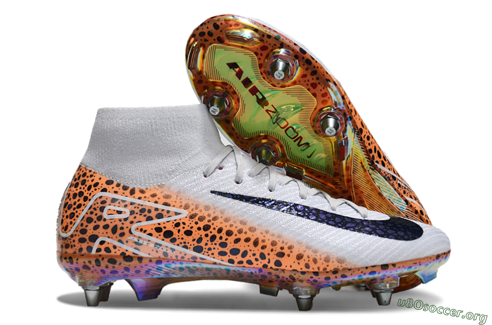 Nike Air Zoom Mercurial Superfly 10 Elite SG Football Boots - Grey/Black/Leopard 2