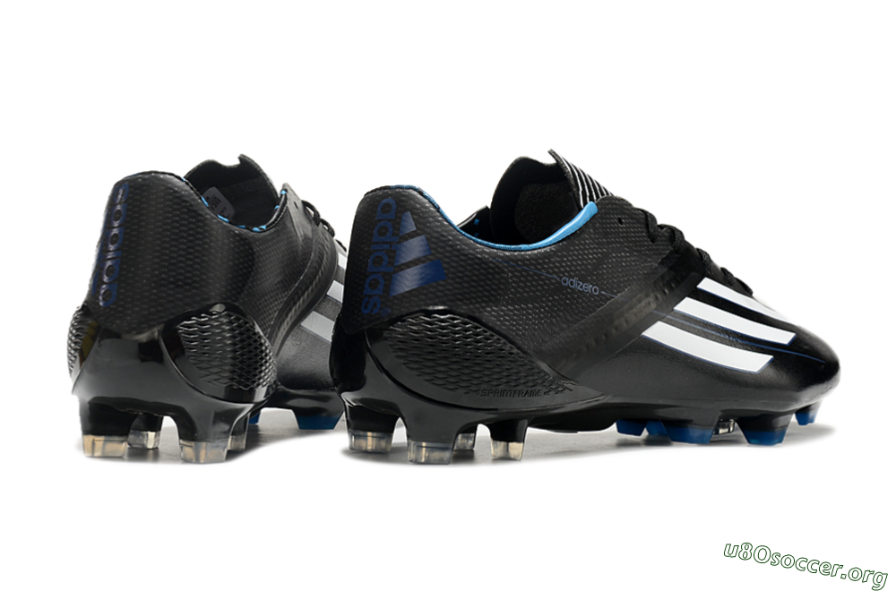 Adidas F50 Adizero Elite FG Football Boots - Black/White/Blue 6