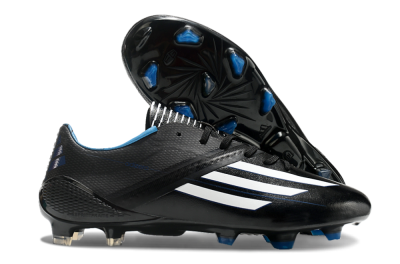 Adidas F50 Adizero Elite FG Football Boots - Black/White/Blue