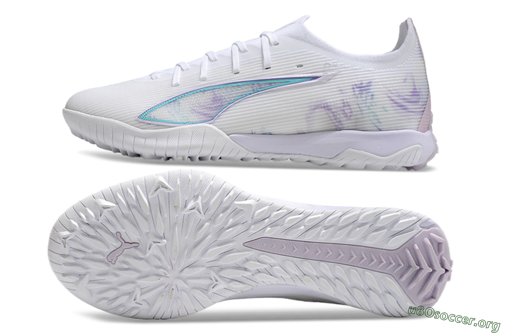 Puma Ultra Ultimate TF Football Shoes - White/Purple/Blue 1
