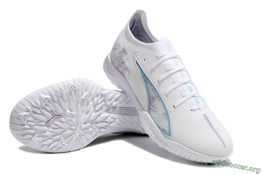 Puma Ultra Ultimate TF Football Shoes - White/Purple/Blue 0