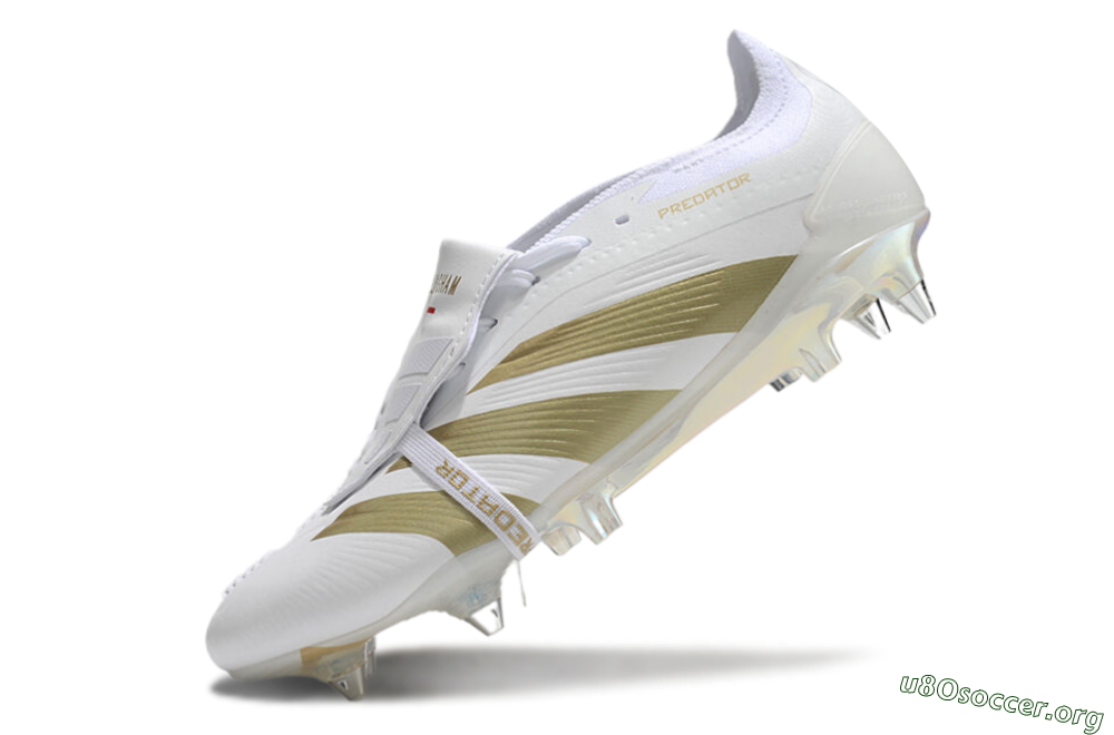 Adidas Predator Elite Foldover Tongue SG Football Boots - Beige/White/Gold 5