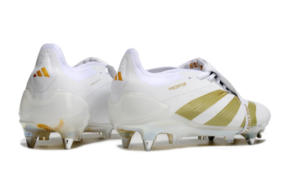 Adidas Predator Elite Foldover Tongue SG Football Boots - Beige/White/Gold
