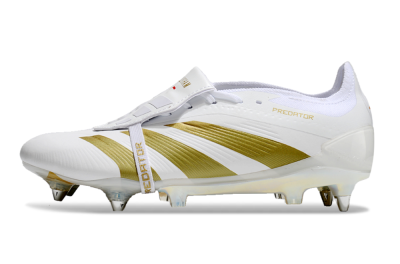 Adidas Predator Elite Foldover Tongue SG Football Boots - Beige/White/Gold