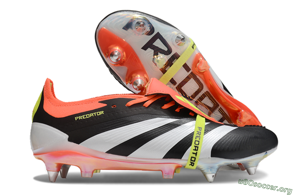 Adidas Predator Elite Foldover Tongue SG Football Boots - Black/White/Red 2