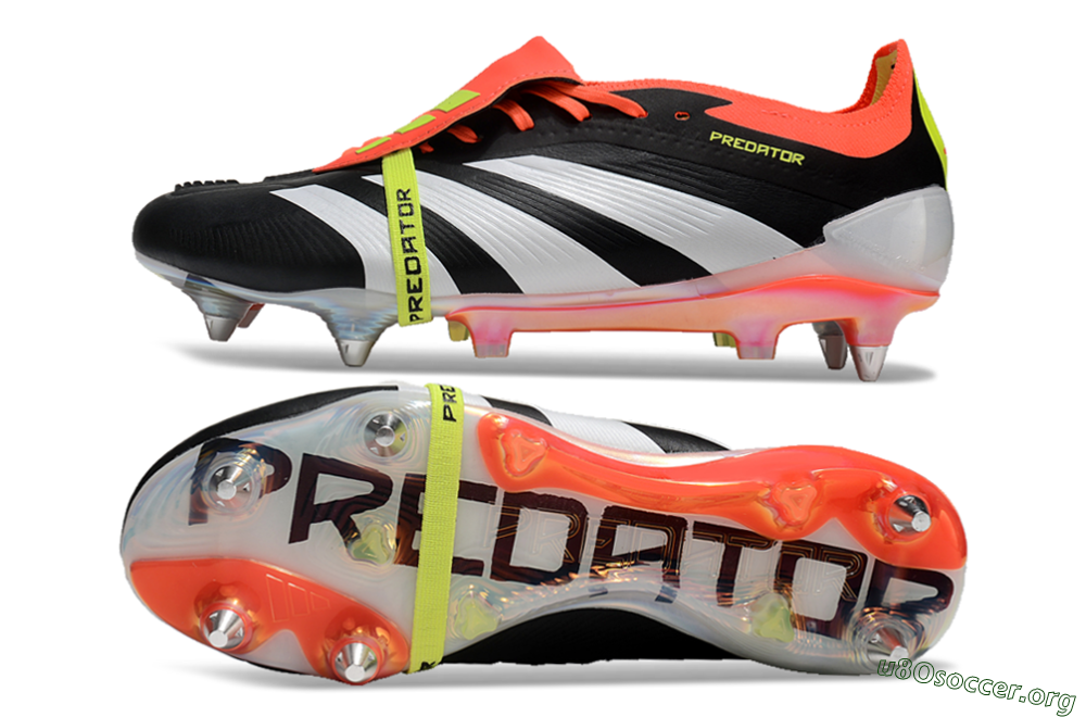 Adidas Predator Elite Foldover Tongue SG Football Boots - Black/White/Red 1