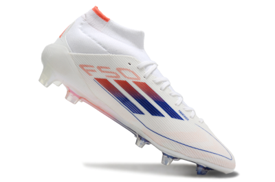 Adidas F50 Elite Mid FG Football Boots - White/Blue/Red