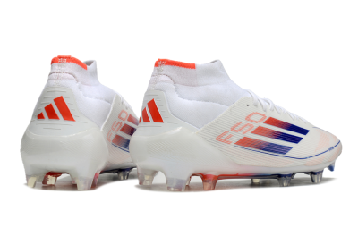 Adidas F50 Elite Mid FG Football Boots - White/Blue/Red