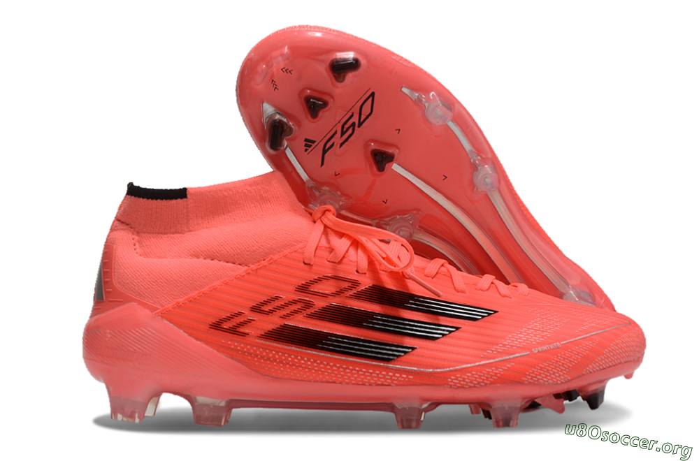 Adidas F50 Elite Mid FG Football Boots - Red/Black/Silver 2