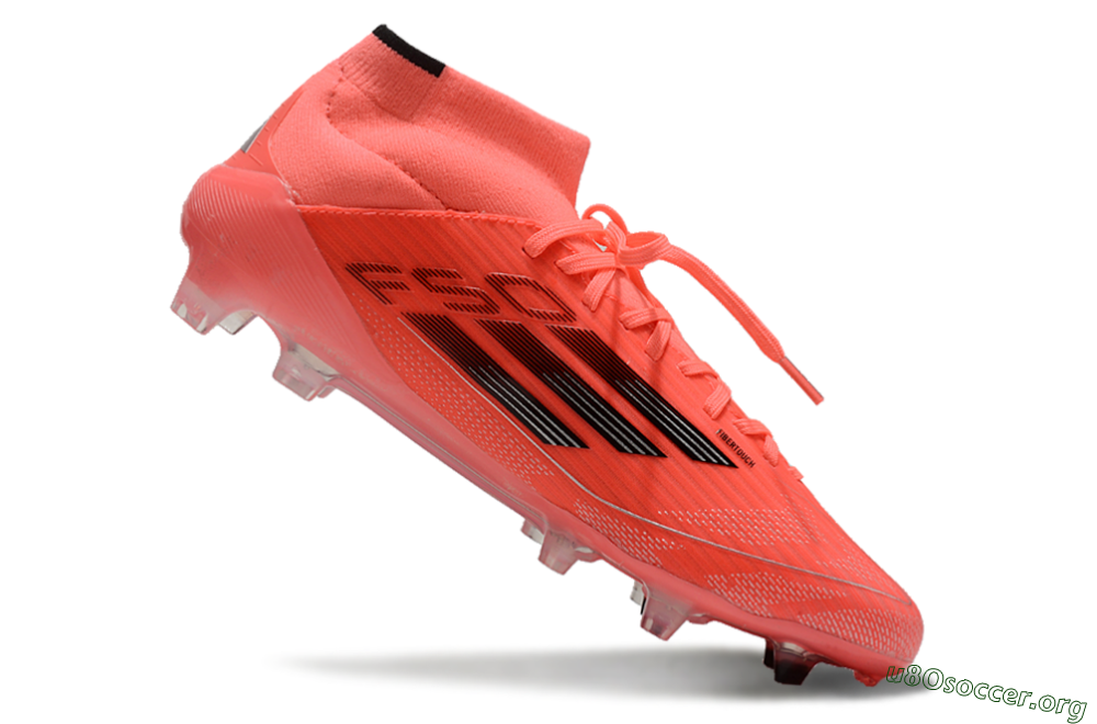 Adidas F50 Elite Mid FG Football Boots - Red/Black/Silver 4