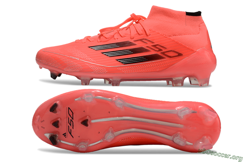 Adidas F50 Elite Mid FG Football Boots - Red/Black/Silver 1