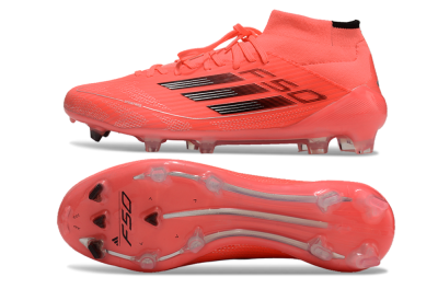 Adidas F50 Elite Mid FG Football Boots - Red/Black/Silver