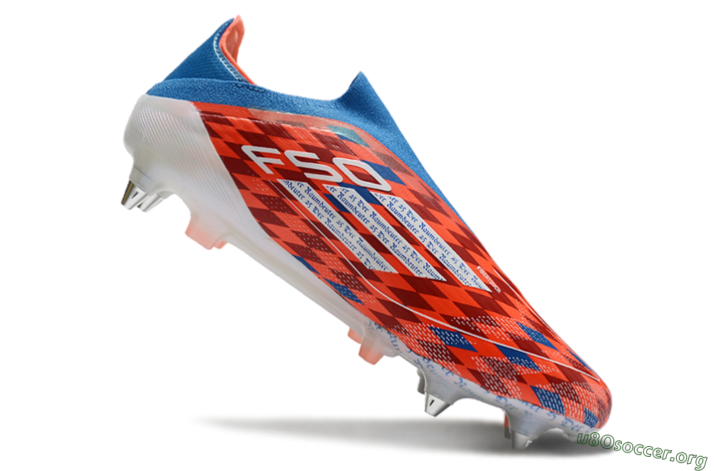 Adidas F50 Elite Laceless SG Football Boots - Red/Blue/White 4