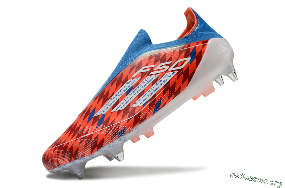 Adidas F50 Elite Laceless SG Football Boots - Red/Blue/White 5
