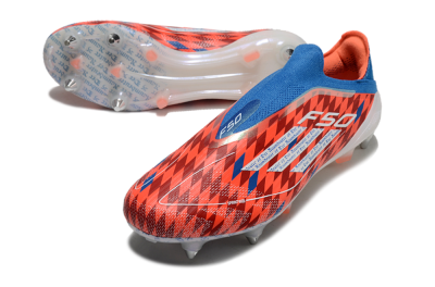 Adidas F50 Elite Laceless SG Football Boots - Red/Blue/White