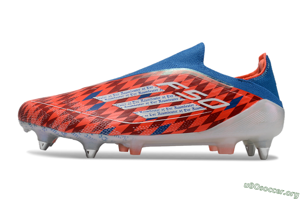 Adidas F50 Elite Laceless SG Football Boots - Red/Blue/White 3